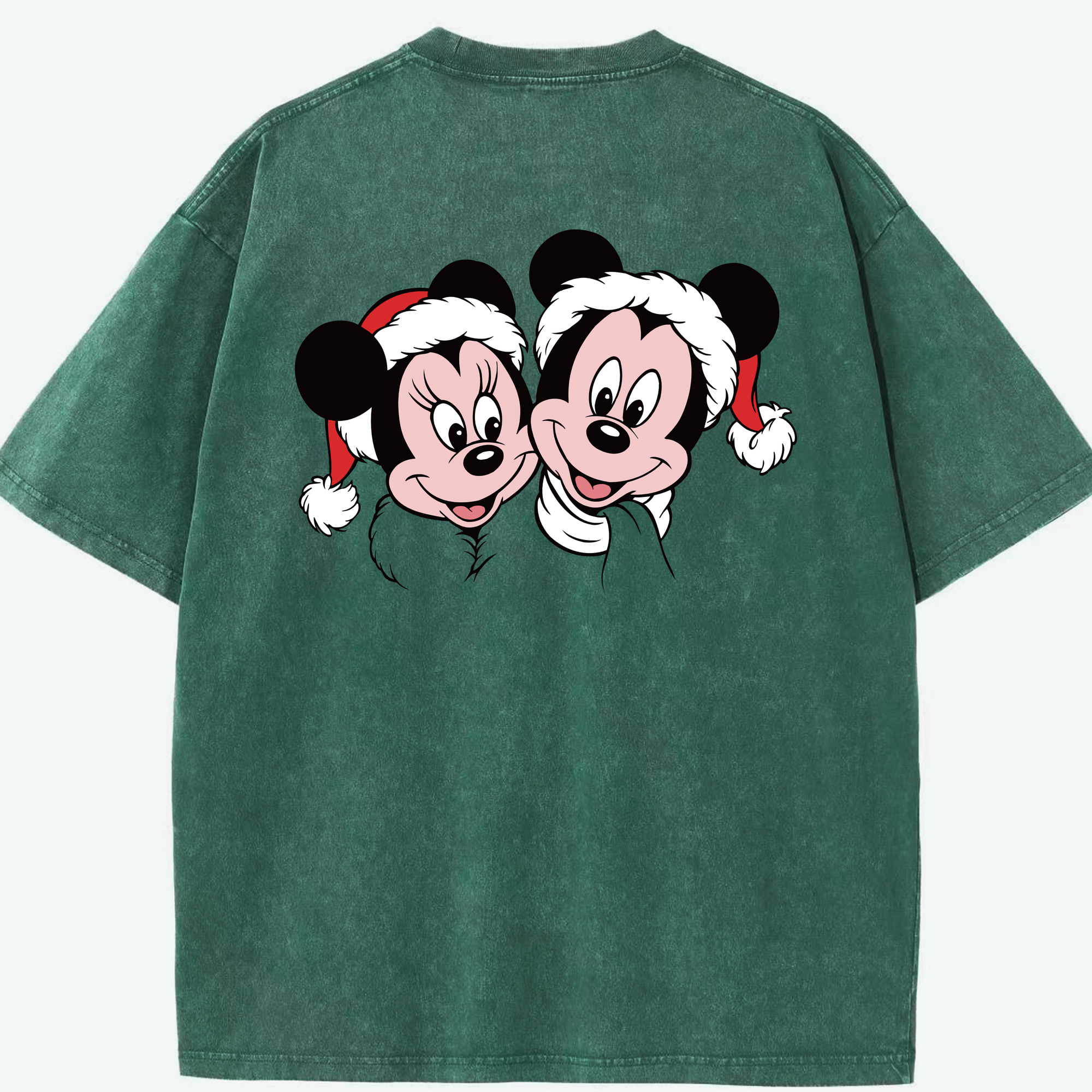 （画像用） ミッキーマウス Mickey Mouse 綿100% ヴィンテージ風 半袖Tシャツ（背面プリント）